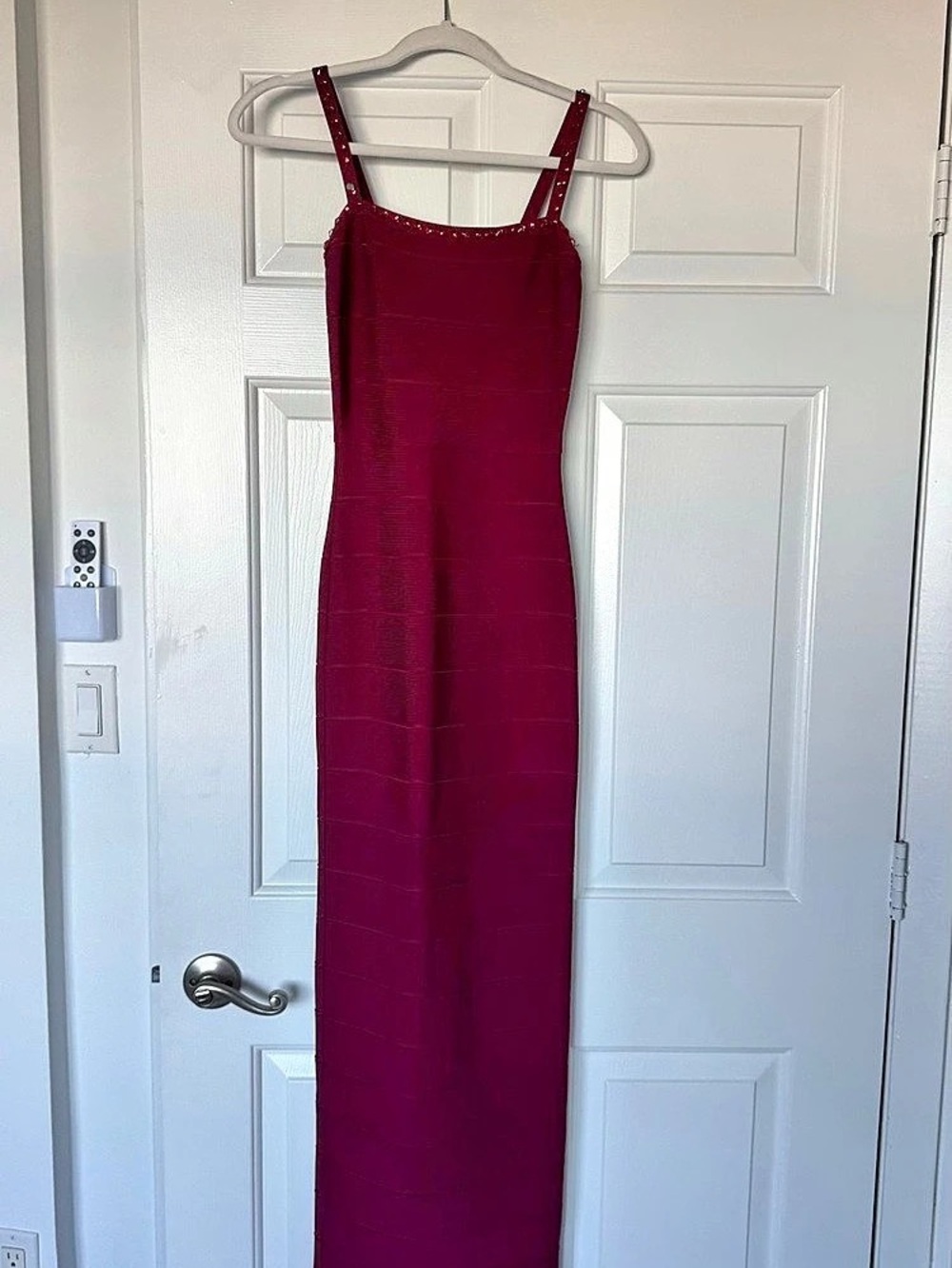 Herve Leger Fuschia Bandage Maxi Dress